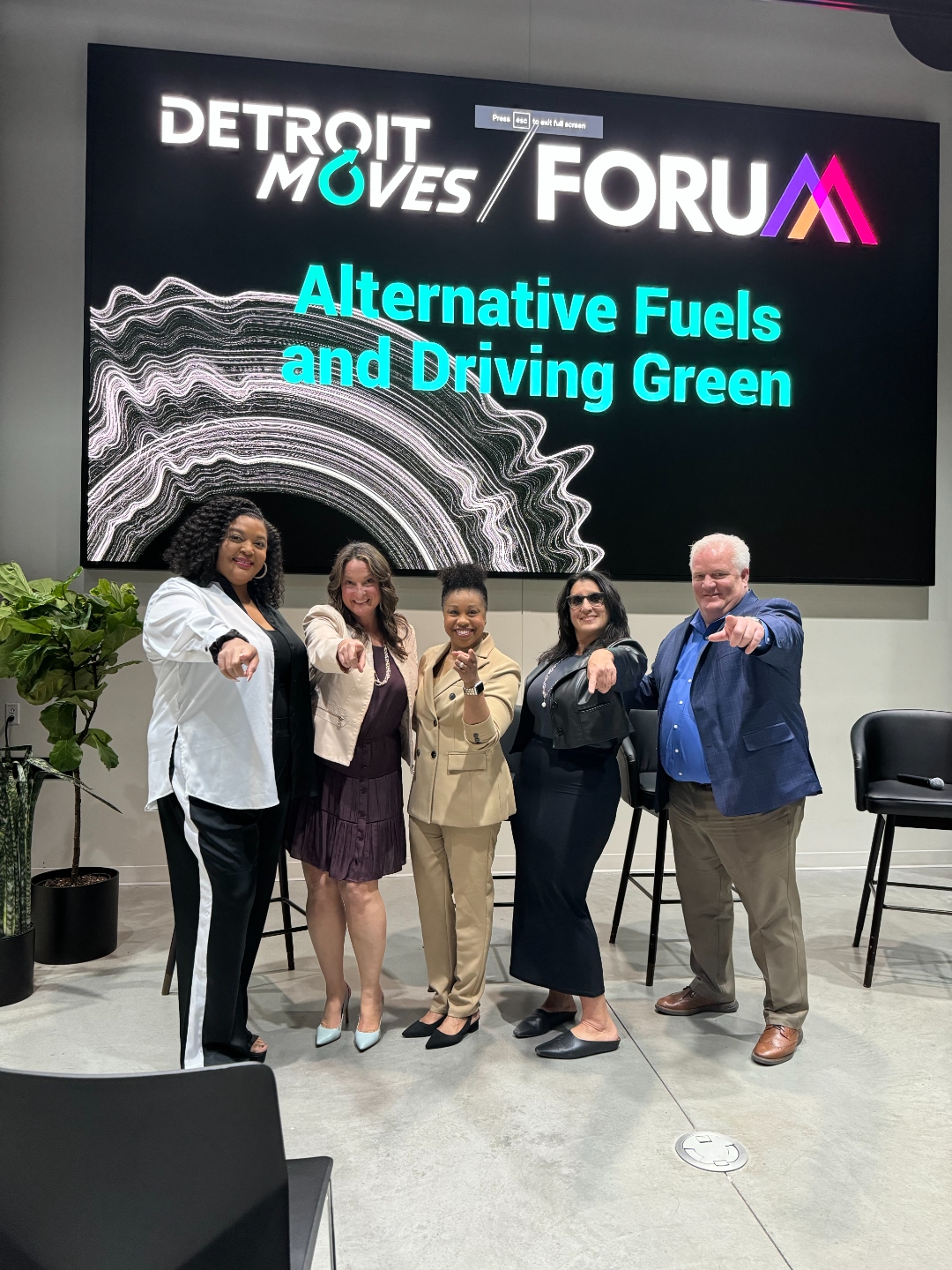 Elaina Farnsworth at Detroit Moves Forum — Alternative Fuels and Driving Green panel